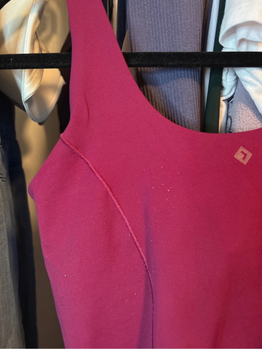 YPB Abercrombie & Fitch Women's Magenta Tank Top - Sleeveless V-Neck - Picture 3 of 4